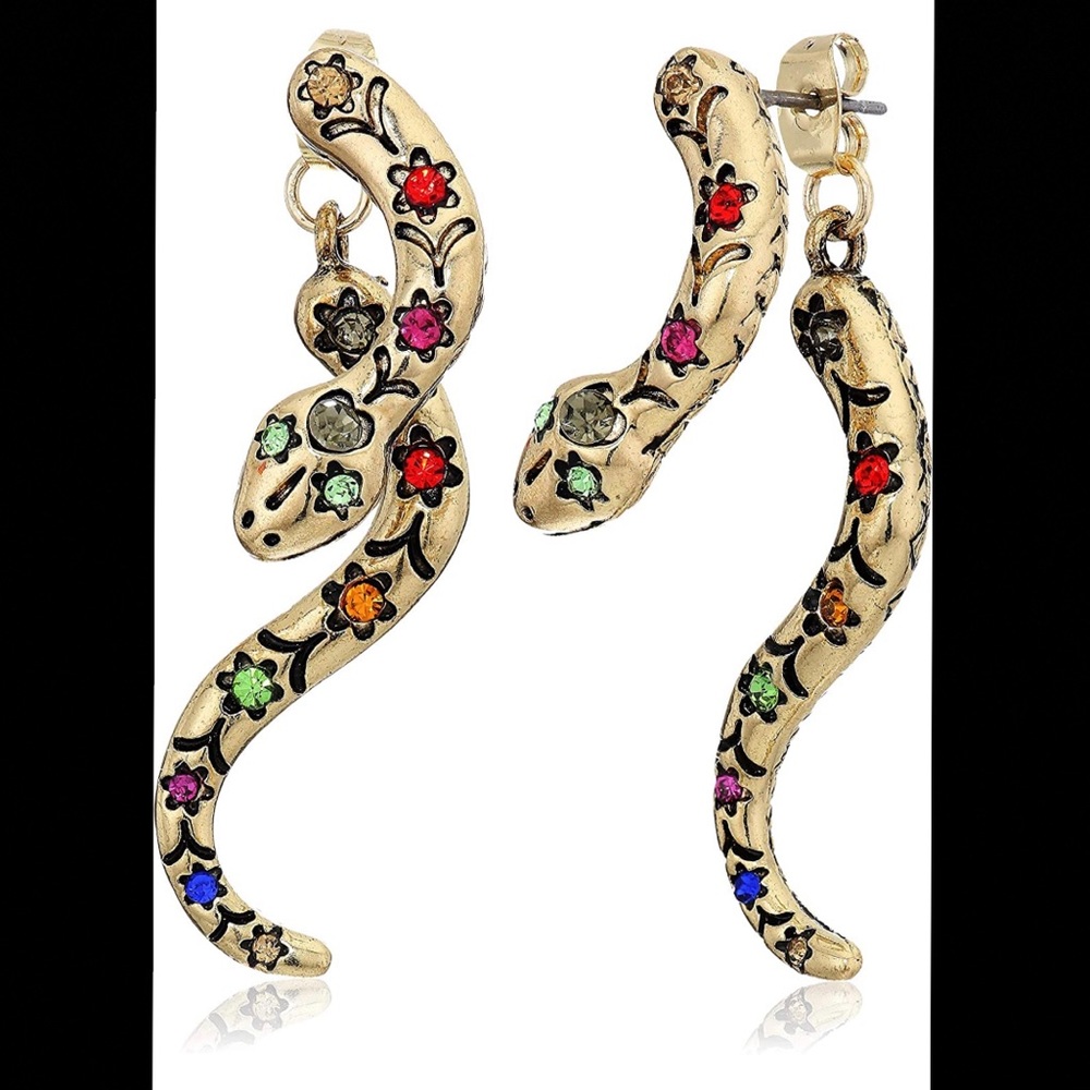 Betsey Johnson Snake Earrings